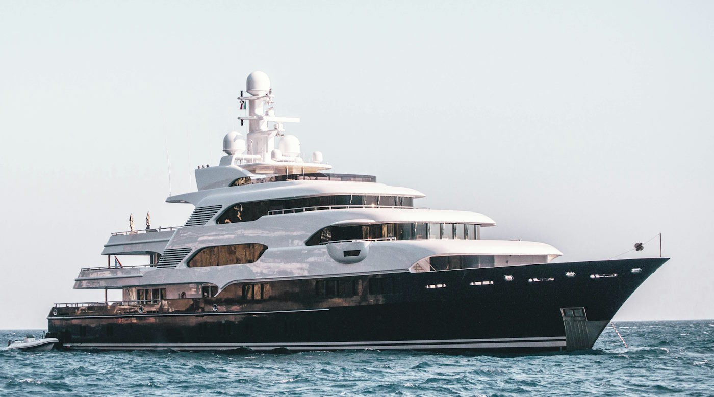 luxurious yacht on the water