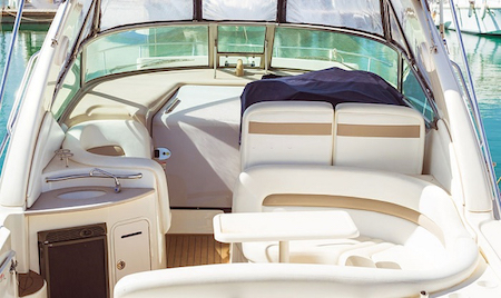 boat maintenance checklist - clean the upholstery