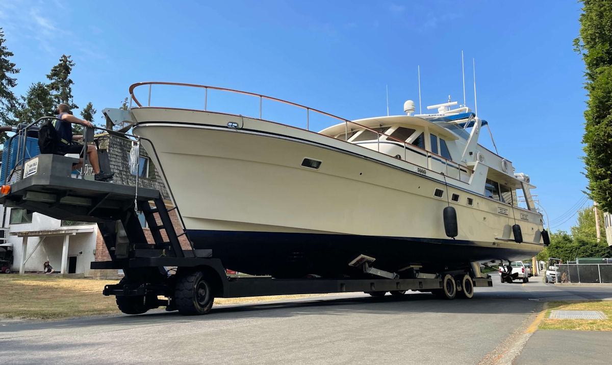 boat being hauled out