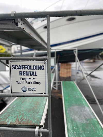Rent scaffolding at van isle marina yacht park