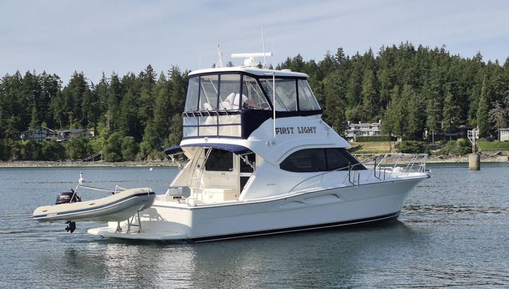 Riviera Flybridge on the water