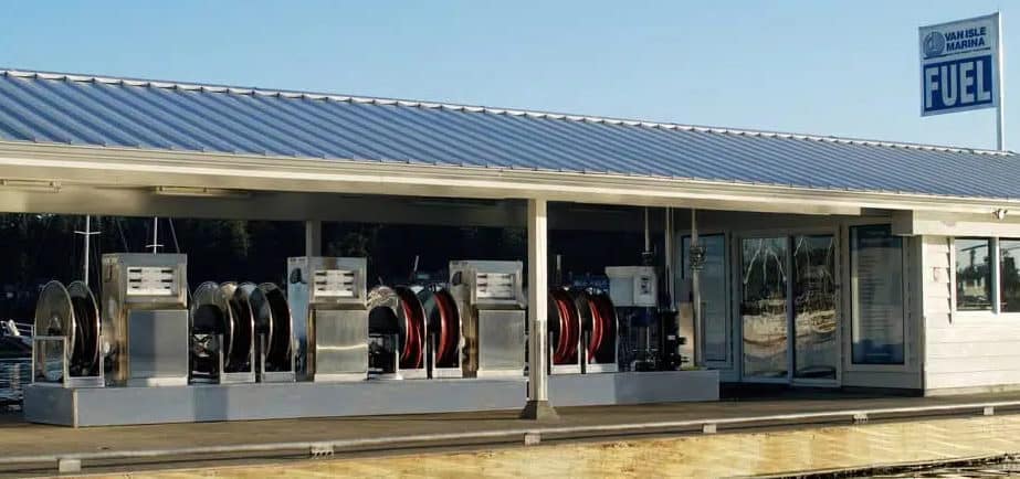 fuel dock at Van Isle Marina