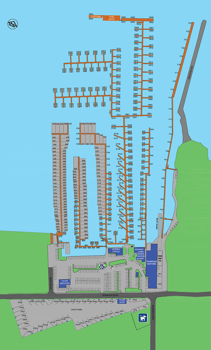 Van Isle Marina Sidney BC Canada Dock Map