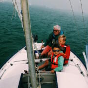 wearing life jackets on sailboat