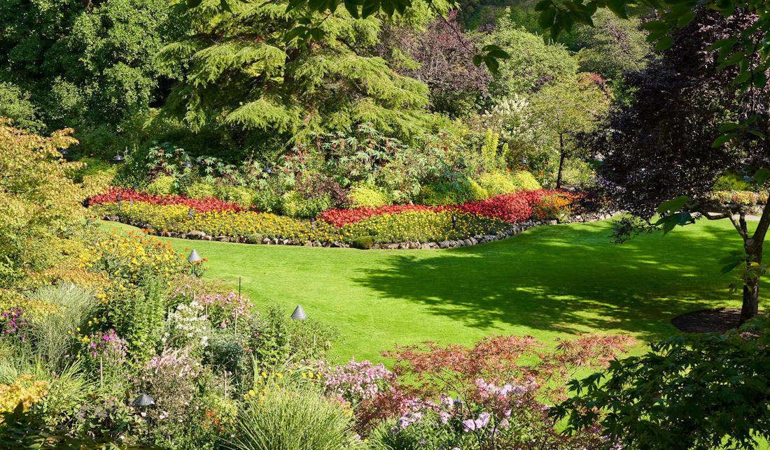 sunken gardens at Butchart