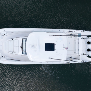 overhead view of boat