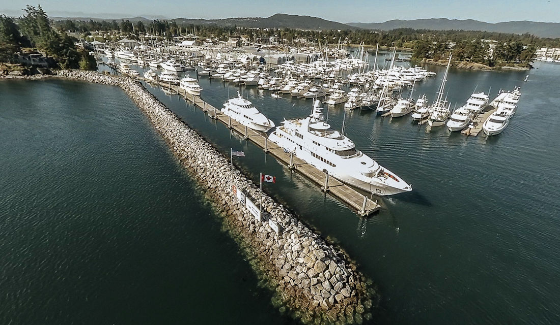 Van Isle Marina from above