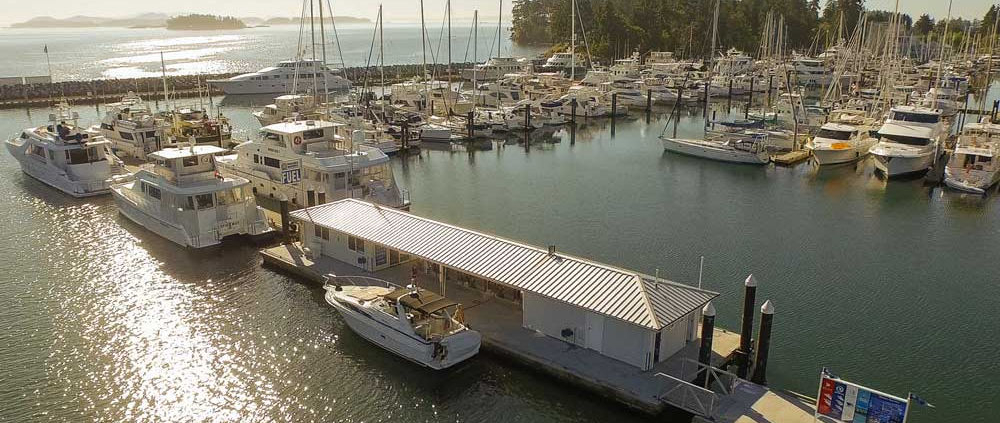 aerial view of fuel dock