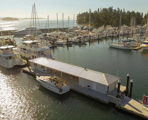 aerial view of fuel dock