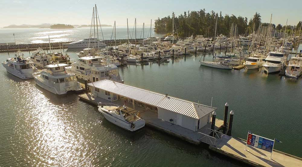 aerial view of fuel dock